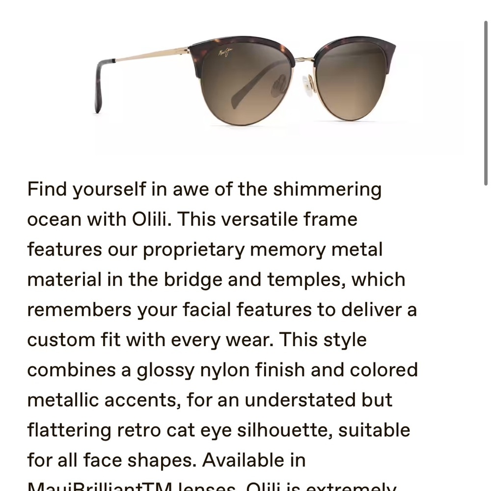 Maui Jim Olili cat eye. Polarized Sunglasses. - Picture 4 of 9